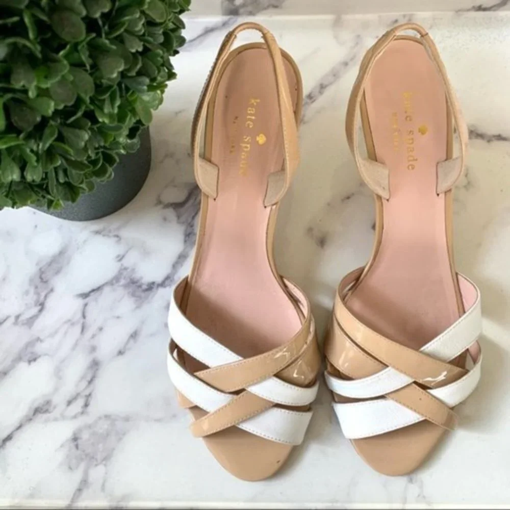 KATE SPADE Sasha Patent Slingback Heel Size 8.5